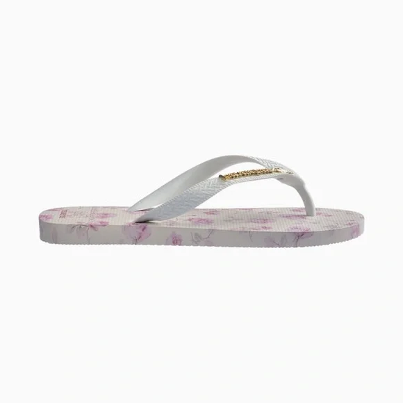 NWT LoveShackFancy x Havaianas Sterling Dusk Ribbon Rosa Flip Flops Size 7/8 - Picture 8 of 10
